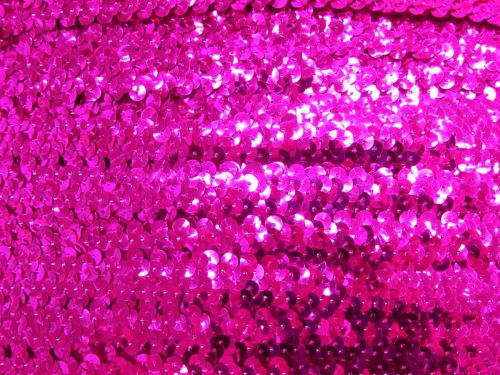 Stretch Sequin Trim- 2 Row- Magenta #T306