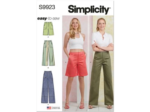 *Seconds* Simplicity Pattern S9923 MISSES' PANTS IN TWO LENGTHS AND SHORTS- Size Y5 (18-20-22-24-26)