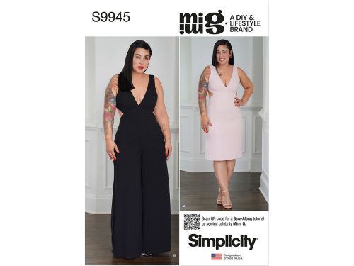 *Seconds* Simplicity Pattern S9945 MISSES' DRESS AND JUMPSUIT- Size K5 (8-10-12-14-16)