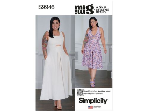 *Seconds* Simplicity Pattern S9946 MISSES' DRESSES- Size K5 (8-10-12-14-16)