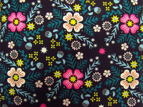 Ruby Star Society Cotton- Pivot- Wildflower- Soft Black
