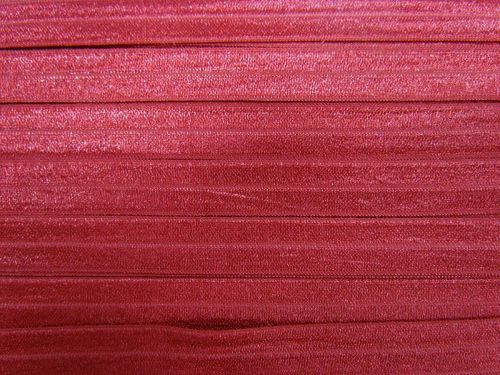 16mm Shiny Fold Over Elastic- Burgundy Red #T511