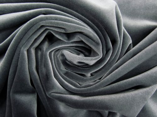 Stretch Velvet- Moody Grey #11503