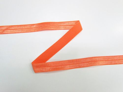 16mm Shiny Fold Over Elastic- Bright Peach #T628