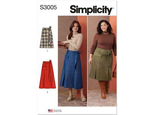*Seconds* Simplicity Pattern S3005 MISS/PLUS SKIRT / PANTS- Size W2 (20W-22W-24W-26W-28W)