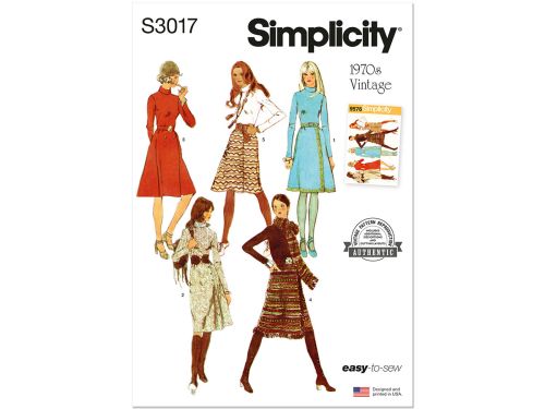 *Seconds* Simplicity Pattern S3017 MISSES DRESS- Size K5 (8-10-12-14-16)