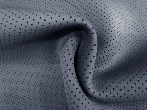 Perforated Jersey Bonded Scuba- Gunmetal #12164
