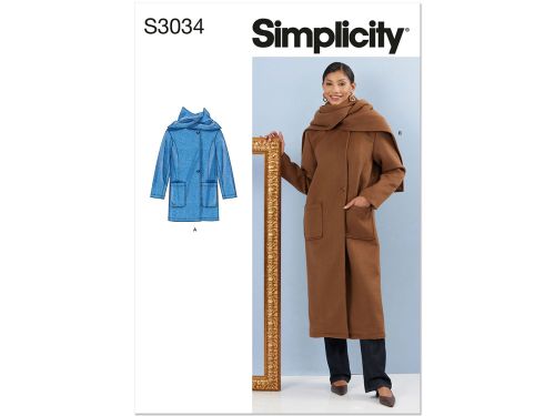 *Seconds* Simplicity Pattern S3034 MISSES JACKET / COAT- Size H5 (6-8-10-12-14)