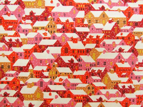 Liberty Cotton- Festive Fair Collection- Snowy Rooftops- B