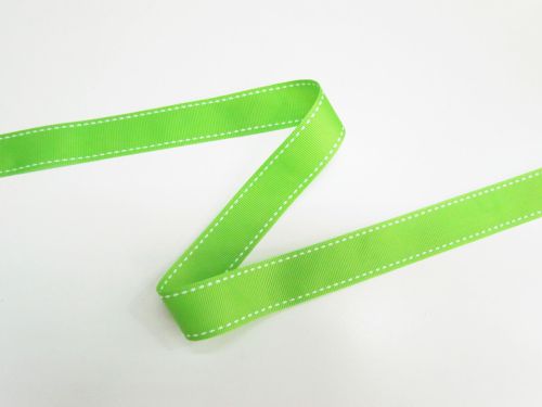 22mm Stitch Grosgrain Ribbon- Lime #T739
