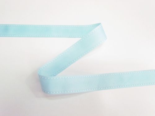 22mm Stitch Grosgrain Ribbon- LT Blue #T743