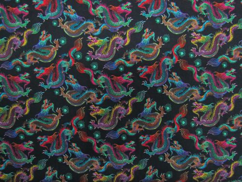 Dragons- Rainbow On Black #PW1519