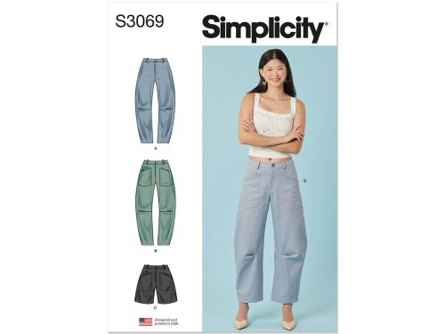 *Seconds* Simplicity Pattern S3069 MISSES' PANTS AND SHORTS- Size D5 (4-6-8-10-12)