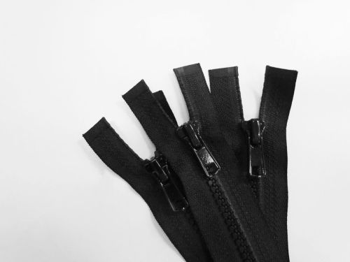 13cm Chunky Open End Zip 3 Pack- Black- ZP08