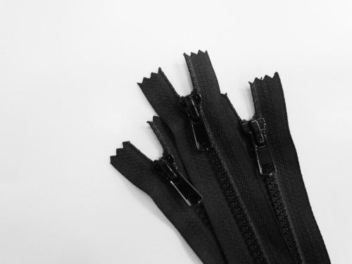 17cm Chunky Zip 3 Pack- Black- ZP24