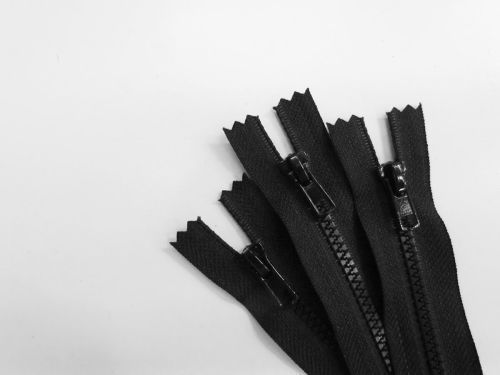 26cm Chunky Zip 3 Pack- Black- ZP35