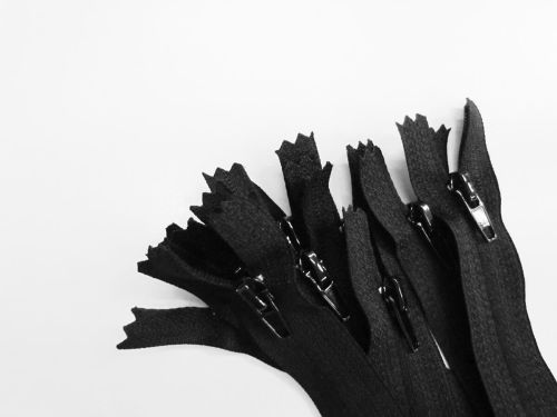 14cm Heavy Duty Invisble Zip 10 Pack- Black- ZP40