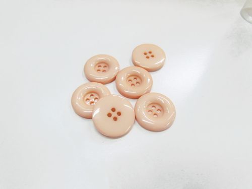 25mm Glossy Button- Beige- FB674