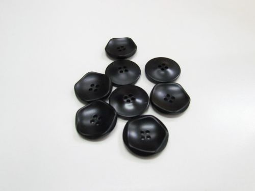 25mm Pentagon Button- Black- FB682