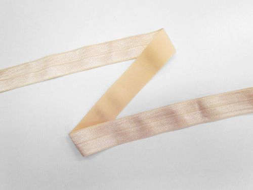 25mm Shiny Fold Over Elastic- Nude #T973