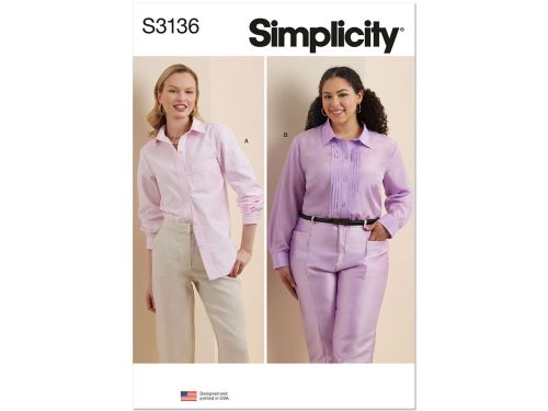 *Seconds* Simplicity Pattern S3136 MISSES / PLUS TOP / VEST- Size W3 (30W-32W-34W-36W-38W)