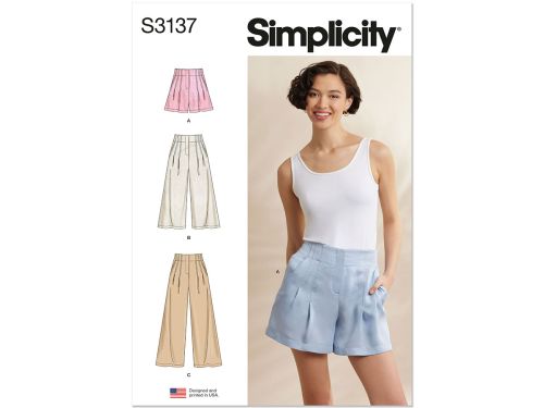 *Seconds* Simplicity Pattern S3137 MISSES SKIRT / PANTS- Size R5 (14-16-18-20-22)
