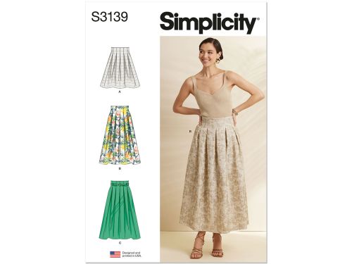 *Seconds* Simplicity Pattern S3139 MISSES SKIRT / PANTS- Size U5 (16-18-20-22-24)