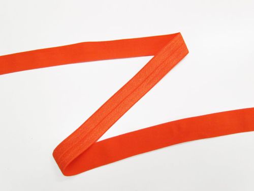 25mm Shiny Fold Over Elastic- Autumn Orange #T979