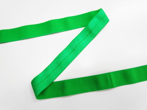 25mm Shiny Fold Over Elastic- Emerald #T980