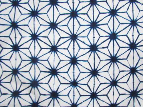 Shibori Blues- White- D4-1