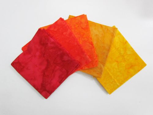Tonal Batik- 5 x Fat 1/4 Pack- Fire