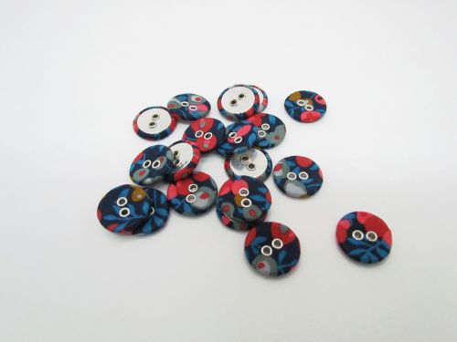 16mm Liberty Covered Button- Wiltshire- Q- FB696