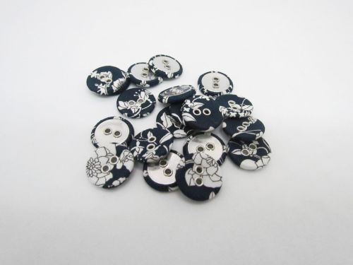 16mm Liberty Covered Button- Summer Blooms- A- FB699