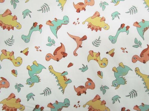 Dynamic Dinos Cotton- Ivory #PW1581