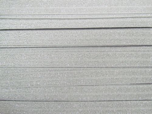 16mm Metallic Fold Over Elastic- Silver #T1048