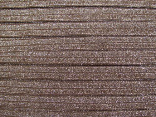 16mm Metallic Fold Over Elastic- Chocolate #T1049