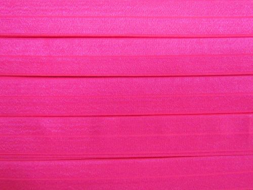 25mm Shiny Fold Over Elastic- Virtual Pink #T1053