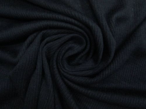 2x2 Wool Rib Knit- Navy Blue #14361
