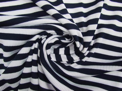 Claudia Stripe 2x2 Rib Knit #14383