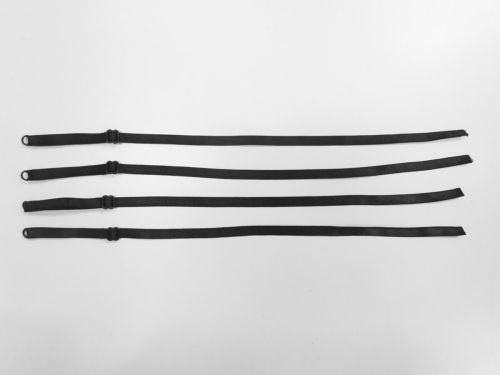 8mm Lingerie Strap Set- Black- 2 Pairs RW720