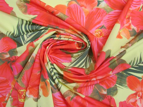 Miami Breeze Lightweight Shiny Spandex- Yellow #14572