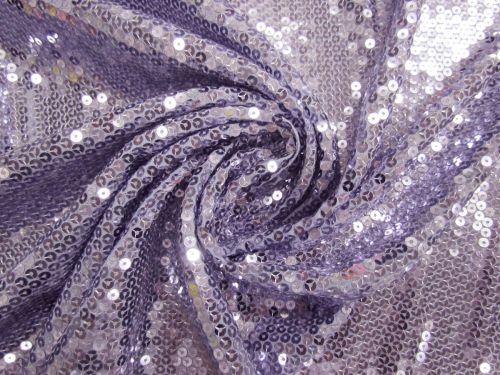 Embroidered Sequins On Crepe Jersey- Lavender Field #14603