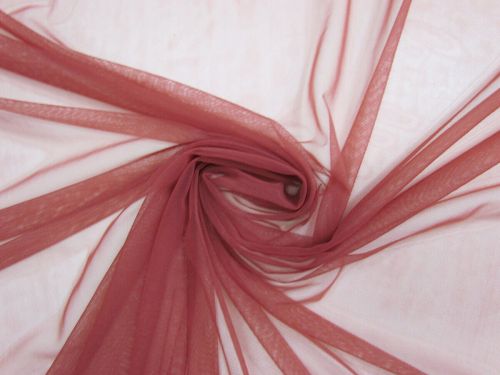 Fine 2 Way Stretch Mesh- Muted Brick Red #14631