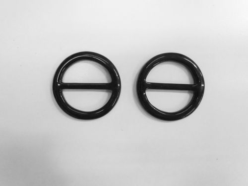 40mm Round Buckle- Deep Black- RW721