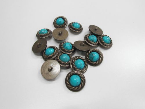 24mm Shank Button- Turquoise- FB721