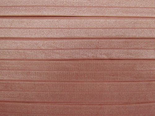 25mm Shiny Fold Over Elastic- Pecan Brown 2 #T1301
