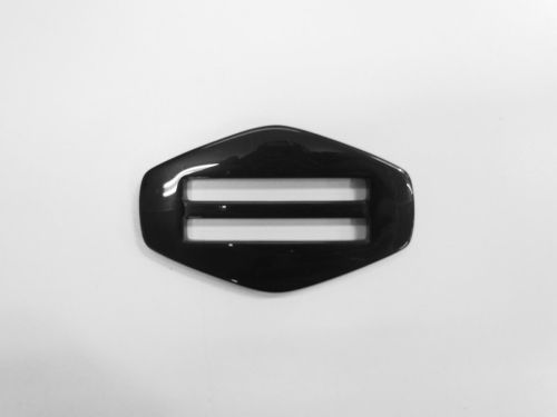 60mm Plastic Hexagon Buckle- Black- RW749