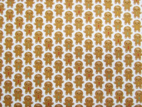 Gingerbread Kisses- Gingerbread Men- White- C16442