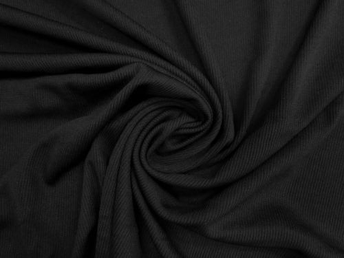 2x2 Rib Knit- Crow Black #15122