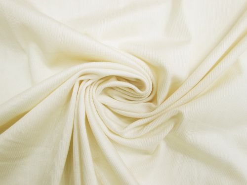 Viscose 2x2 Rib Knit- Spring Cream #15123
